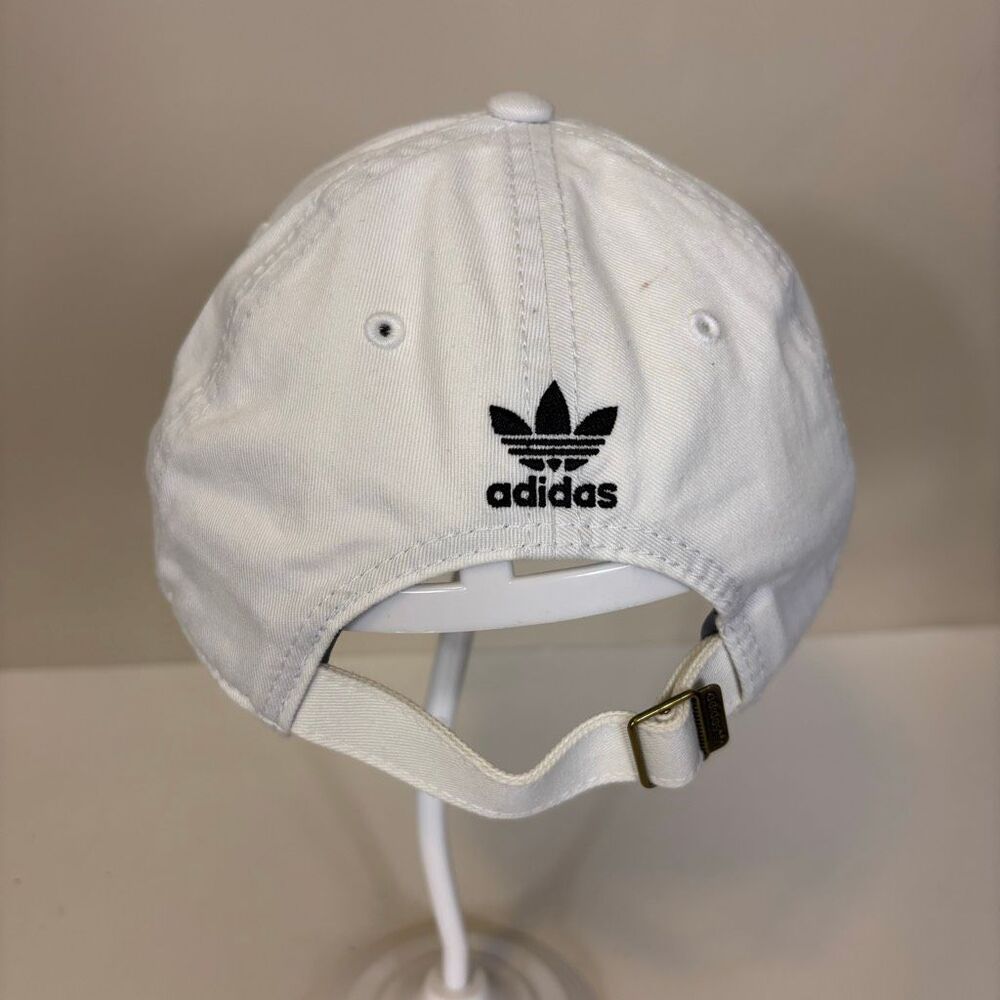 Adidas White Adjustable Back Cotton Packable‎ Baseball Hat Unisex - Picture 3 of 7